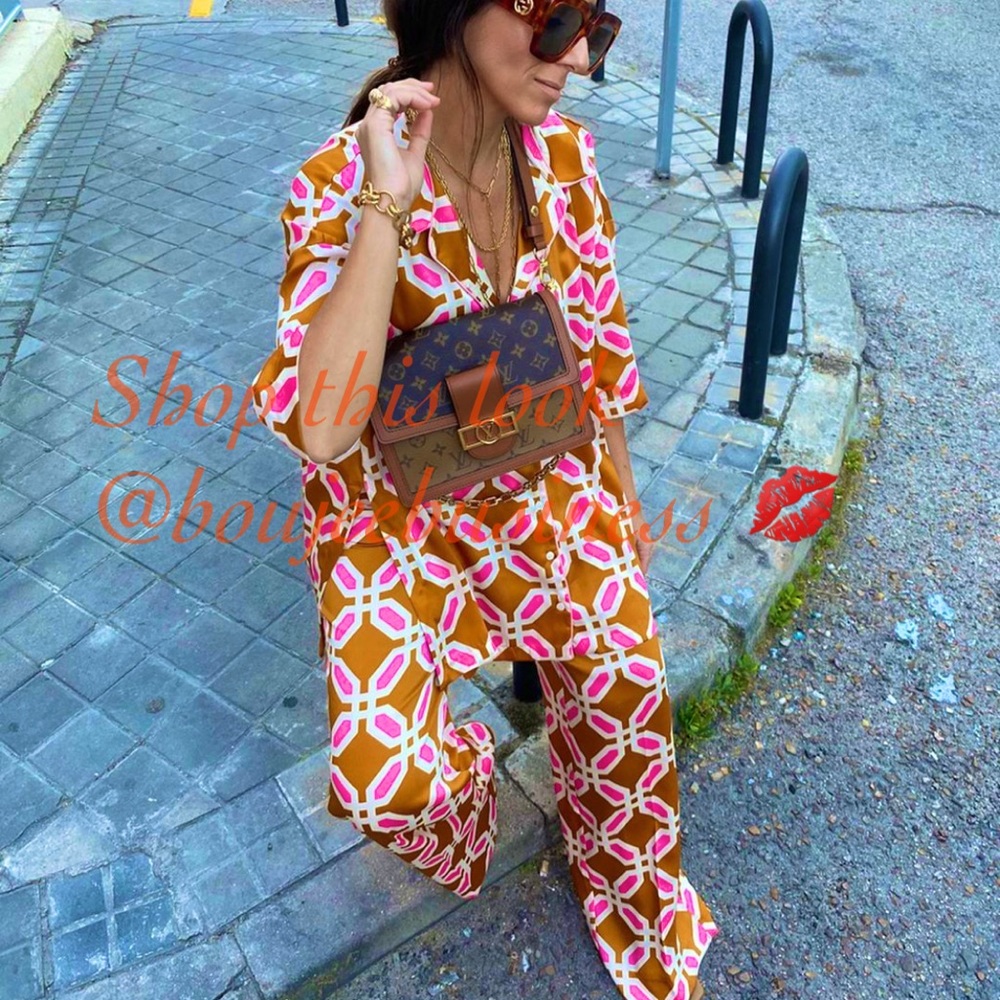 ZARA Pajama Style Lounge Wear Top - Picture 3 of 16